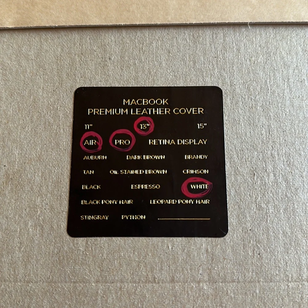 MacBook premium leather cover